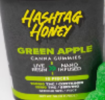 Photograph of product: Green Apple 100mg Live Resin Gummies