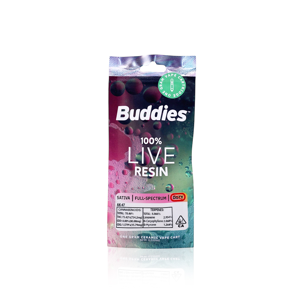 Photograph of product: BUDDIES - Vape Pen - AK47 - Live Resin - 1G
