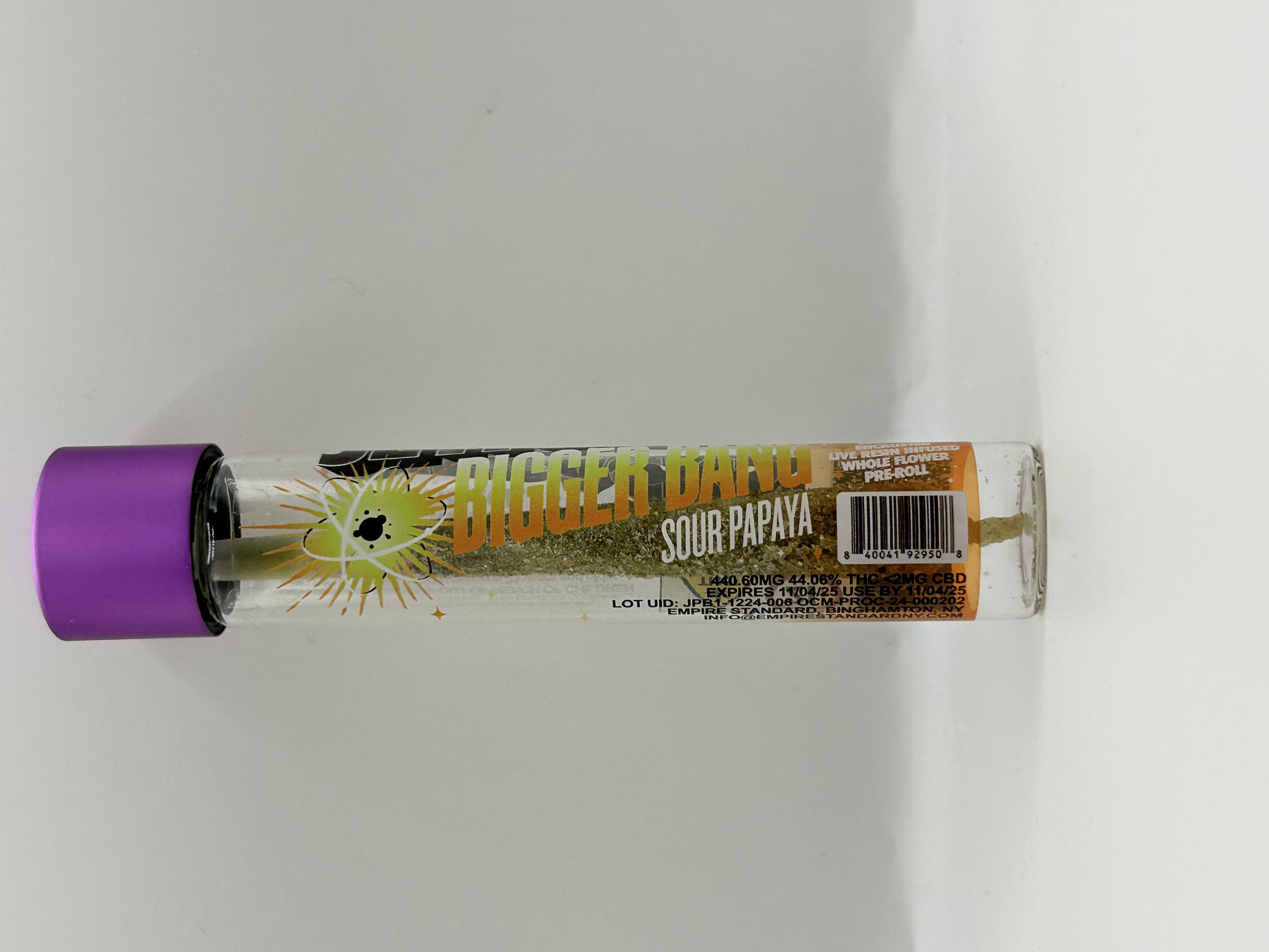 Photograph of product: Jetpacks | Sour Papaya | Live Resin Infused Preroll