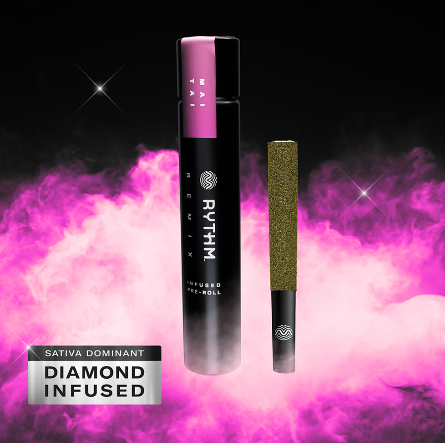 Photograph of product: Rythm REMIX Infused Strawberry Sour Diesel (H) Pre-Roll