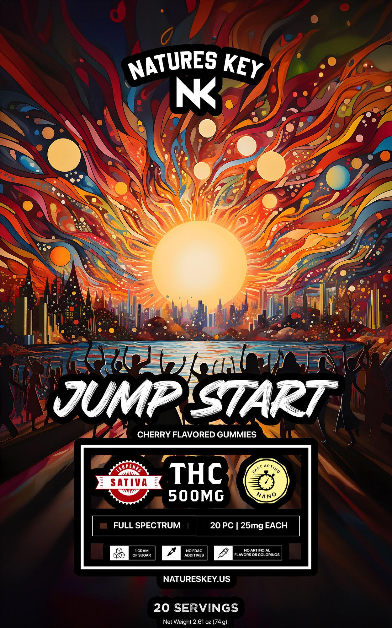 Photograph of product: Nature's Key | Gummies | Jump Start | 500mg