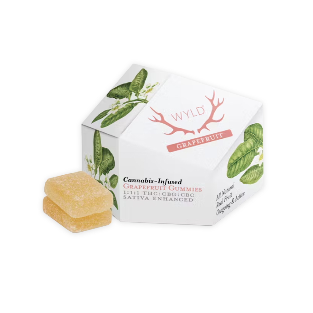 Photograph of product: GRAPEFRUIT (1:1:1) CBG/CBC FRUIT GUMMIES [10 CT]