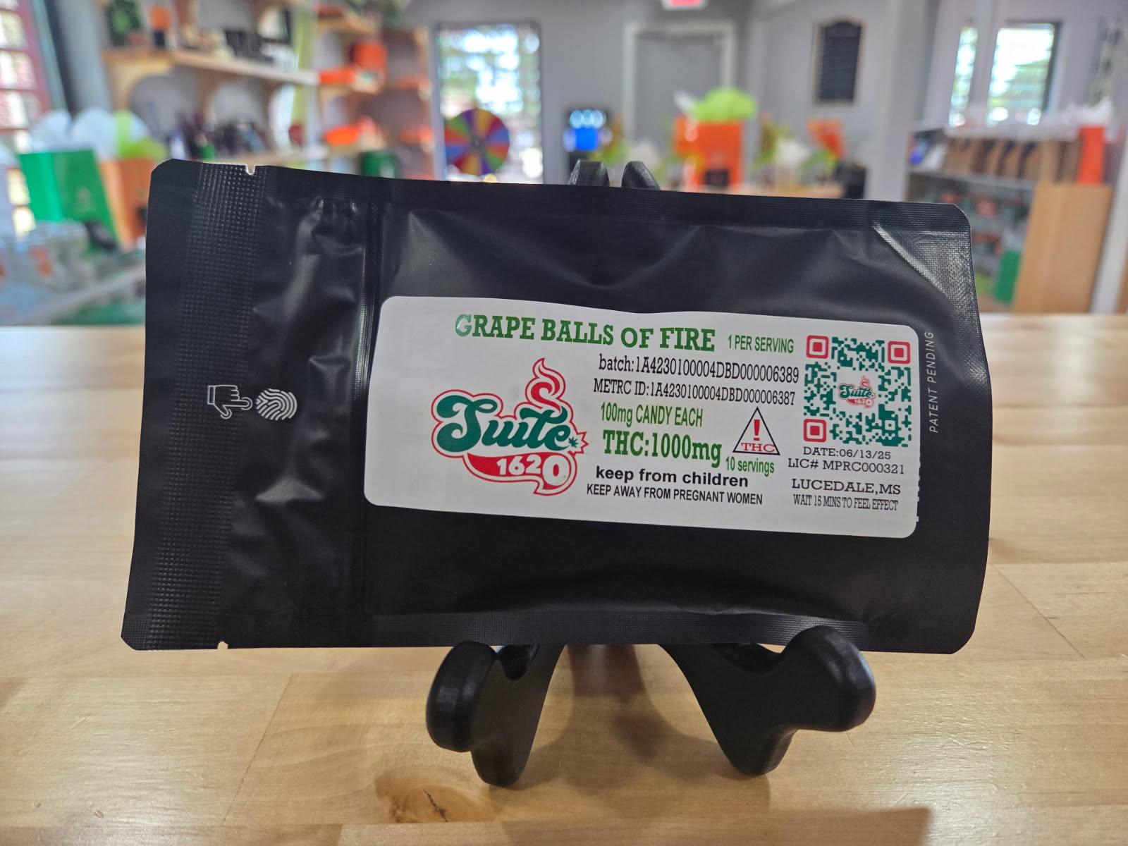 Photograph of product: Suite 1620- Grape Balls of Fire Candy