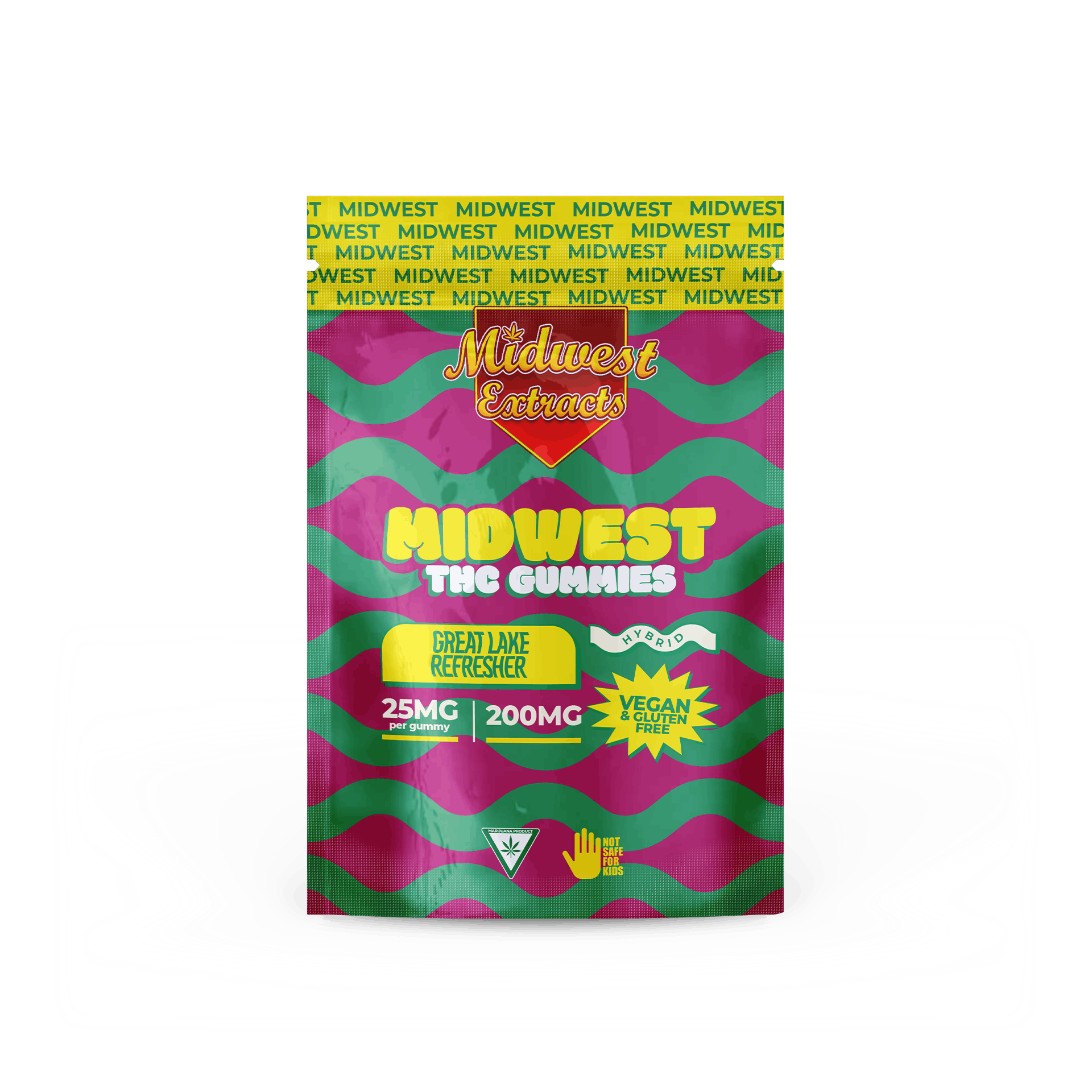 Photograph of product: Midwest Extracts - 200mg Gummies - Great Lake Refresher (H)