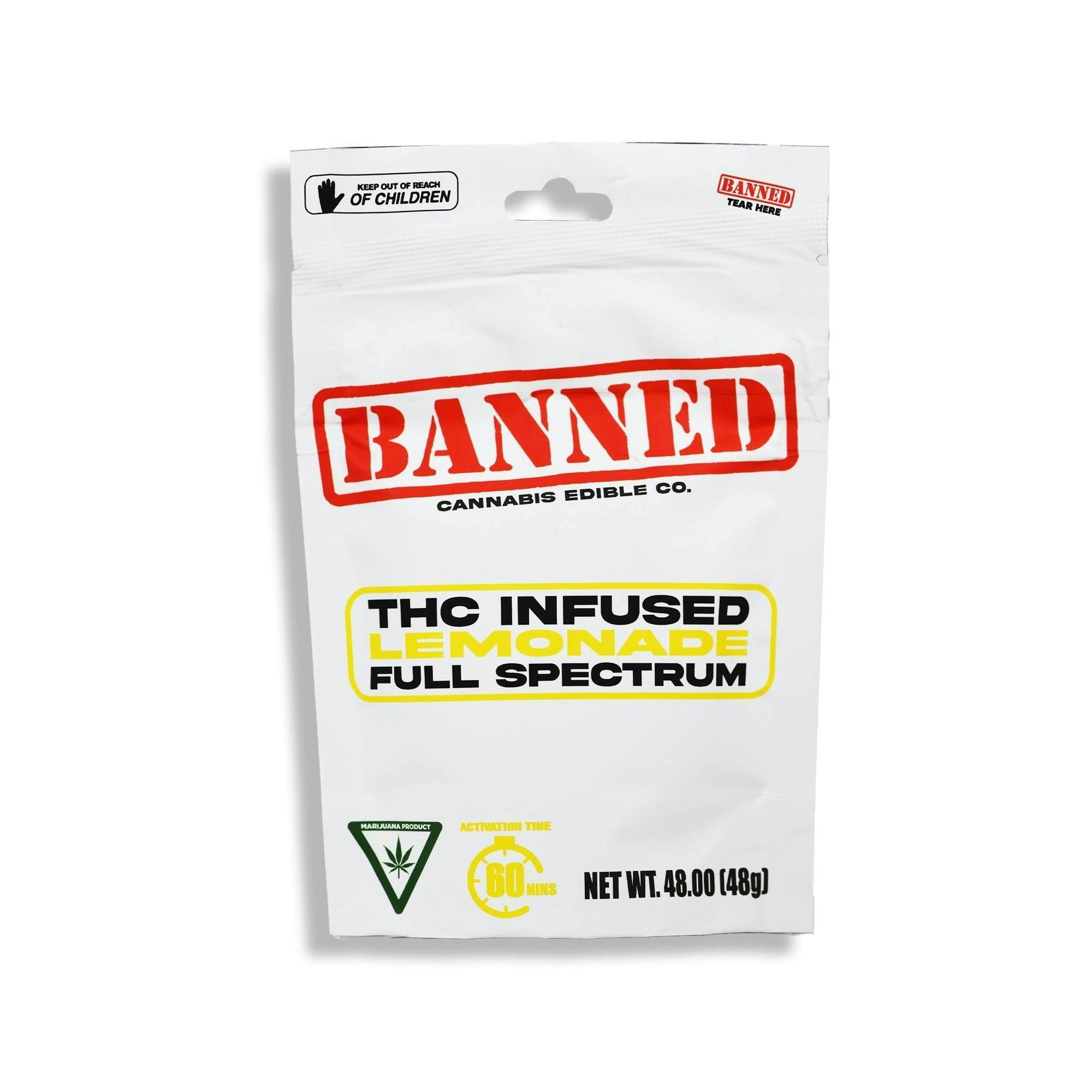 Photograph of product: Banned - 200mg 4PK Gummies - Lemonade