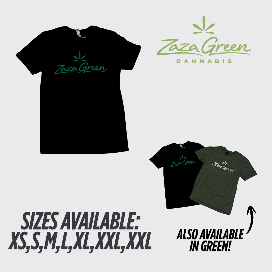 Photograph of product: Zaza Green | Black T-Shirt | XS