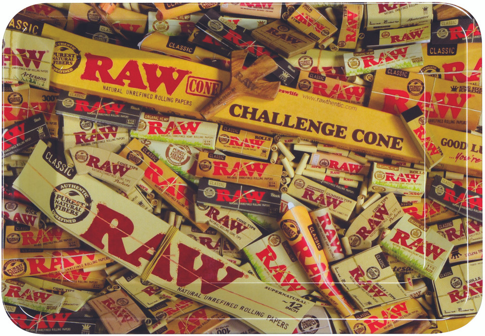 Photograph of product: RAW Mixed Metal Rolling Tray 5" x 7"