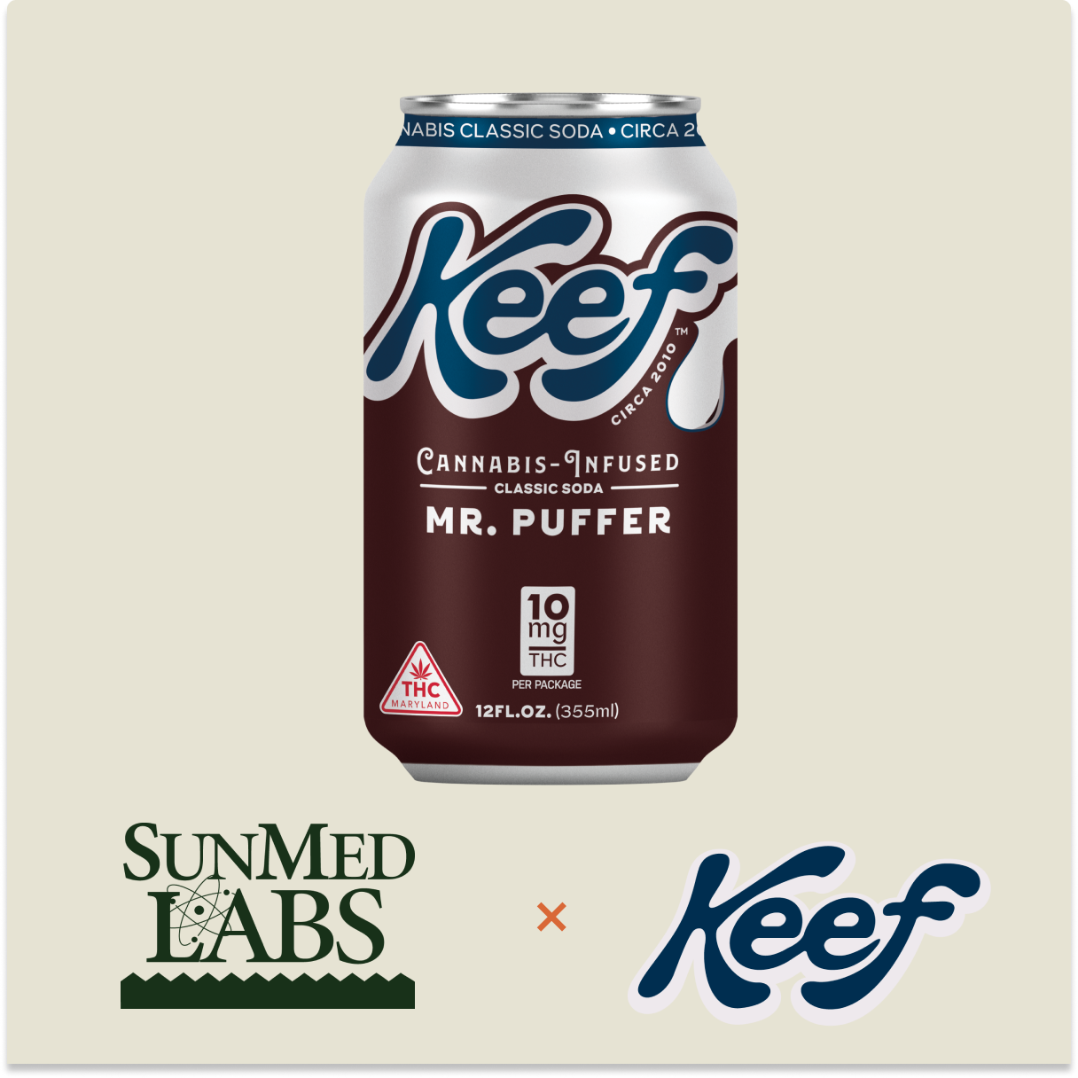 Photograph of product: Keef: Mr. Puffer 10mg Infused Soda (12oz.)