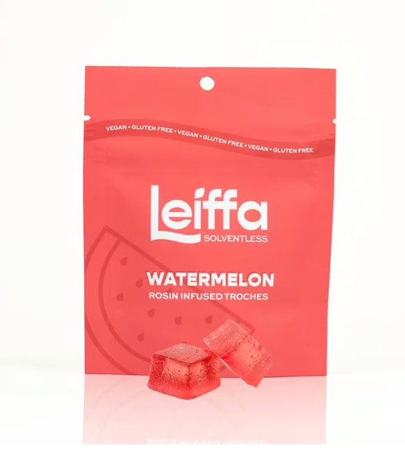 Photograph of product: Watermelon Live Rosin Troches | 50mg/10pk (500mg)