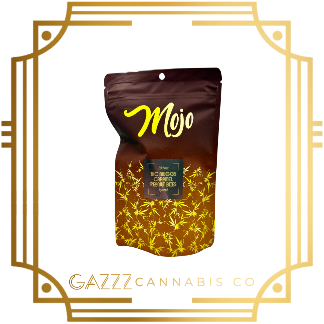 Photograph of product: Edible - Mojo | Chocolate Bites | 10-Pck - Nuggy Caramel Peanut