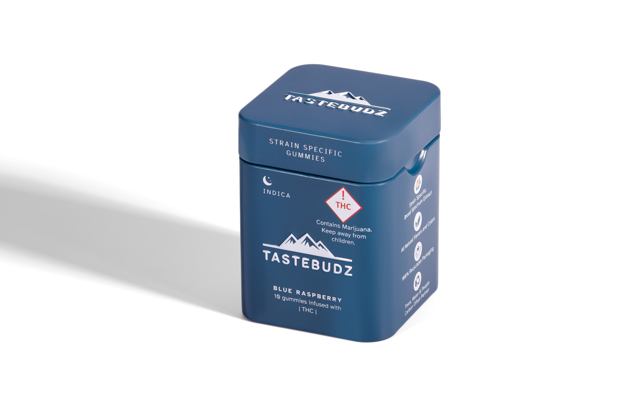 Photograph of product: TasteBudz Rosin Gummies Blue Raspberry (I) 100mg
