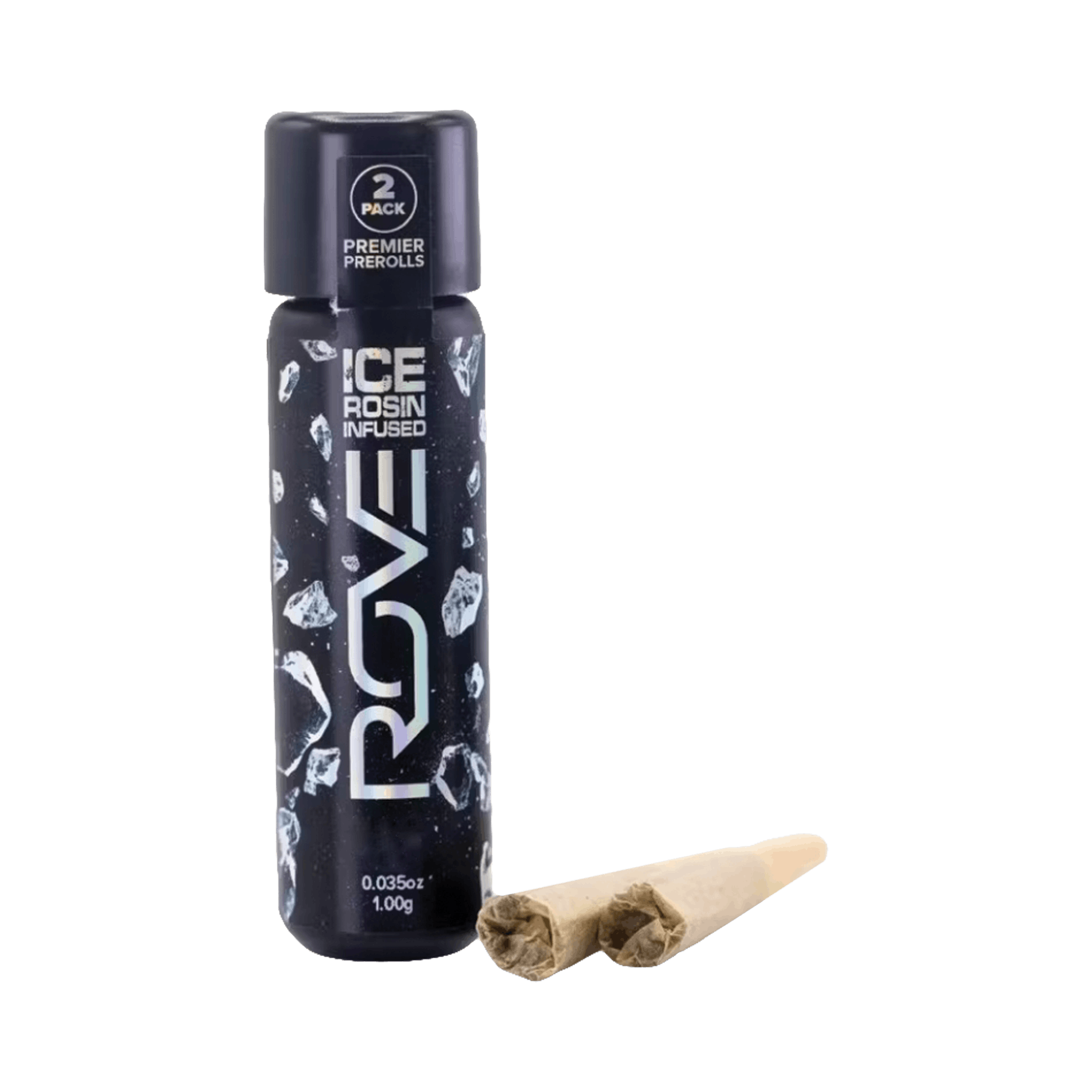 Photograph of product: Permanent Marker Ice Rosin + Diamonds + au chocolat Infused Pre-roll 1/2g 2pk