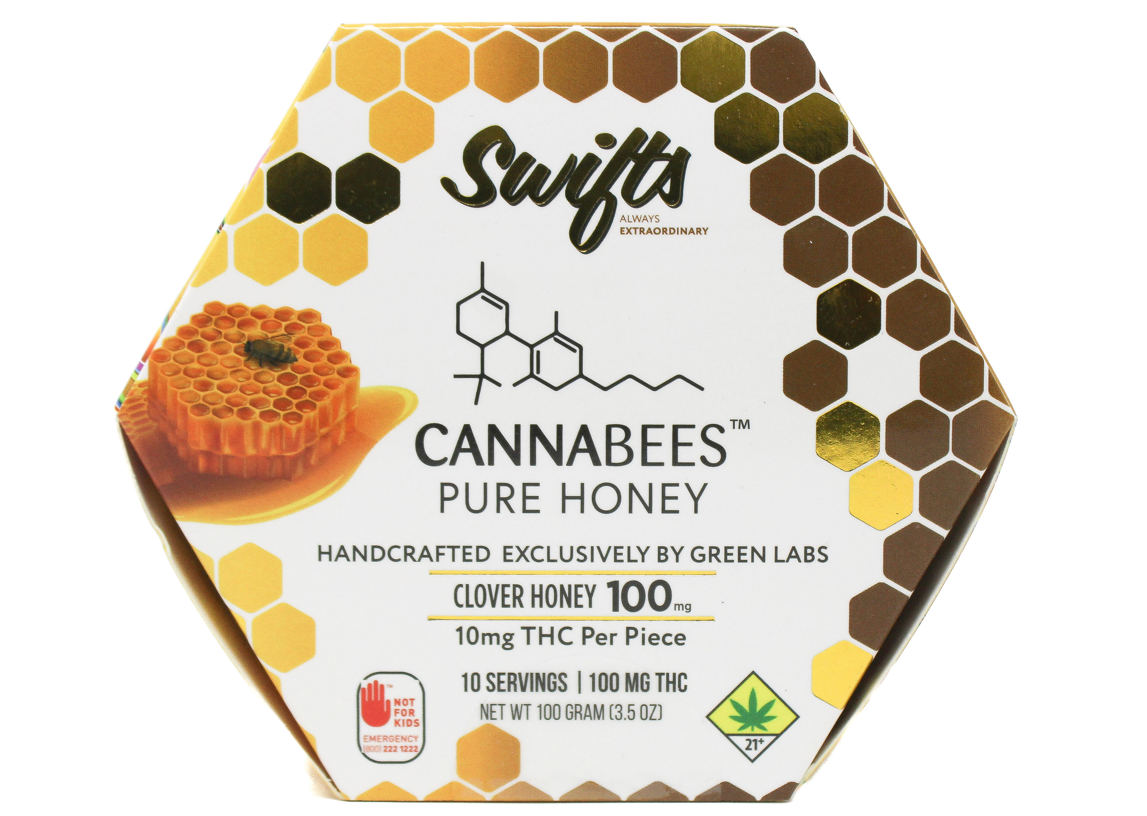 Photograph of product: GL Pure Honey Hybrid 10pk 100mg 25298