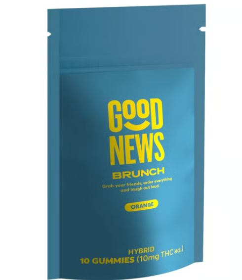 Photograph of product: Good News | Brunch Orange | Edible 10pk | 100mg