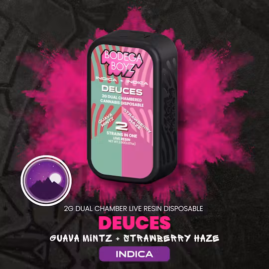 Photograph of product: Guava Mintz X Strawberry Haze | Live Resin AIO Disposable | 2g