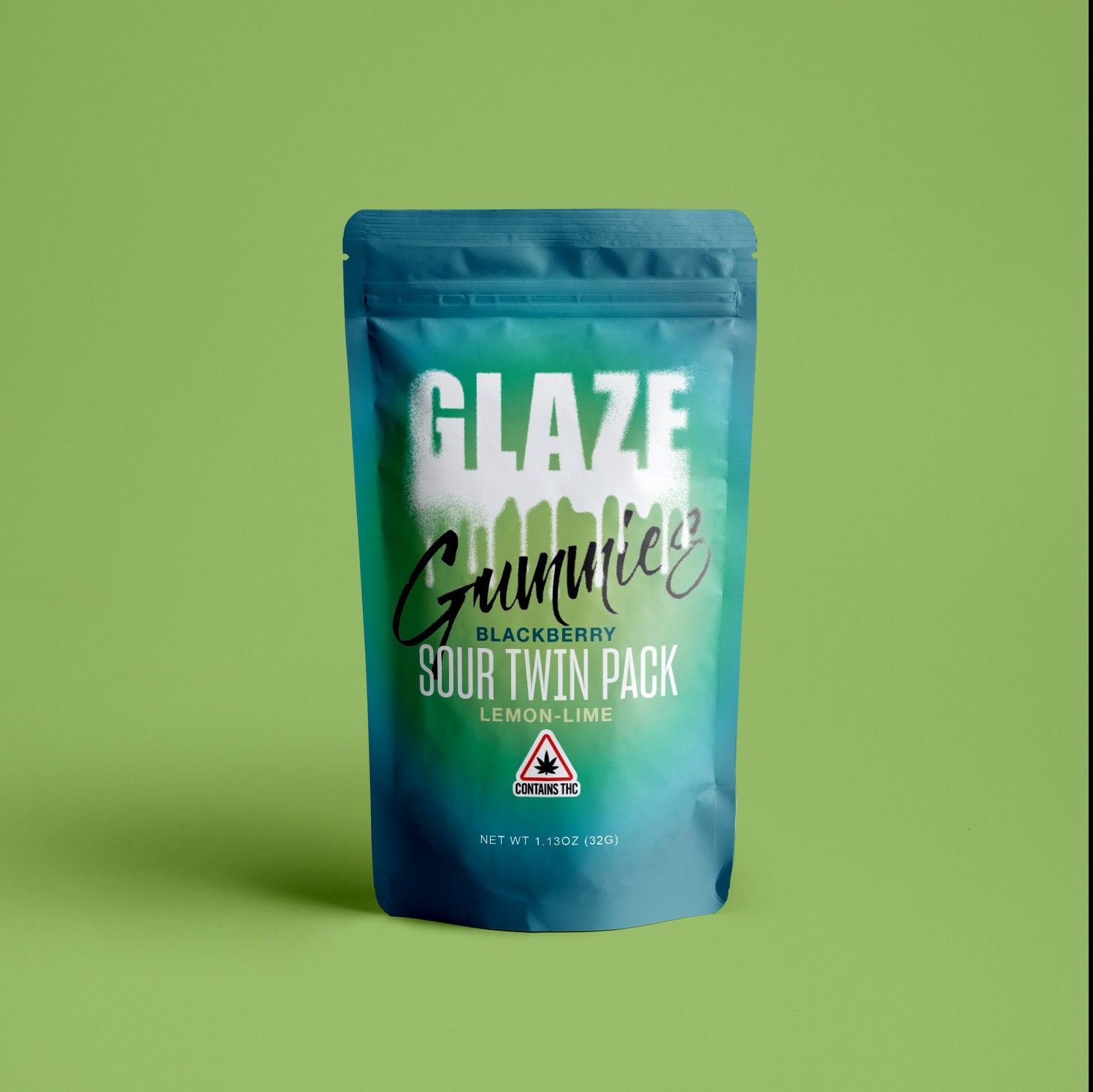 Photograph of product: GLZ | Blackberry/Lemon-Lime Gummies | 100mg TH-oui