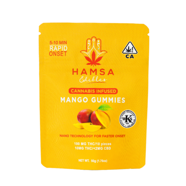 Photograph of product: HAMSA | Mango Gummies | 10pk/100mg