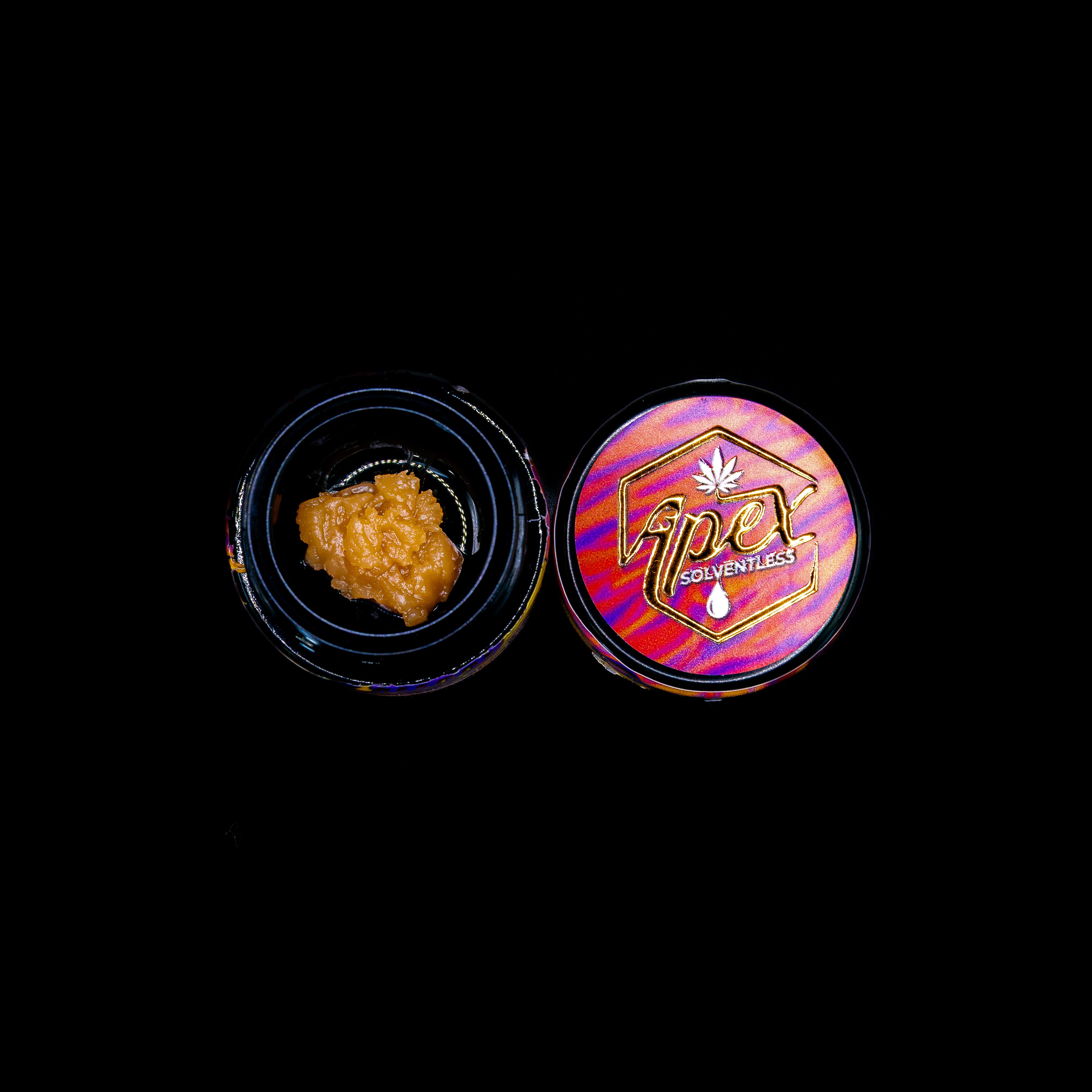 Photograph of product: Apex Solventless 1g Orange Zaffy #12 Live Rosin