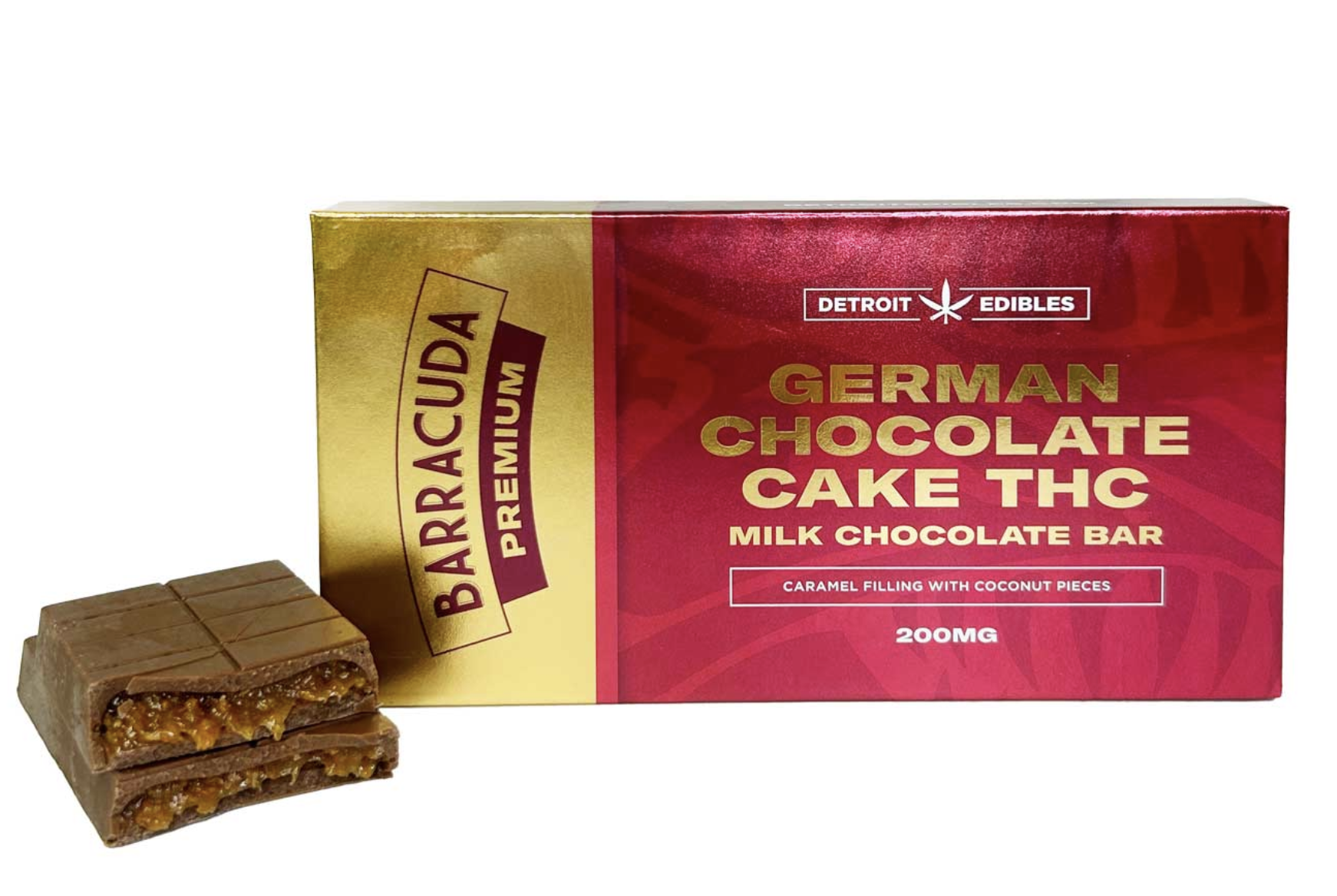 Photograph of product: Barracuda Bar | Premium | German Chocolate Cake | 200mg