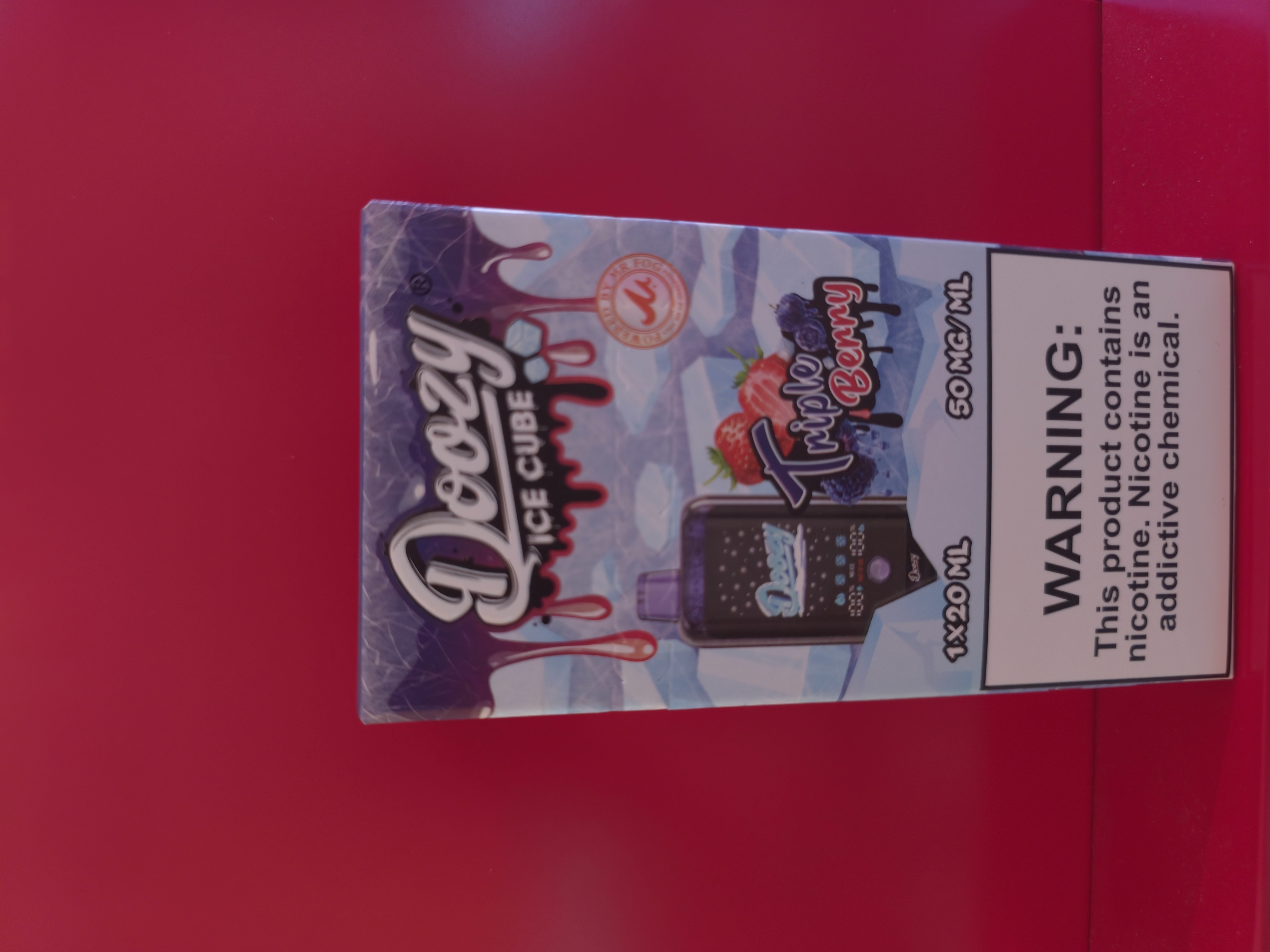 Photograph of product: Doozy | Ice Cube | 40K Puffs | Triple Berry | Nicotine Disposable