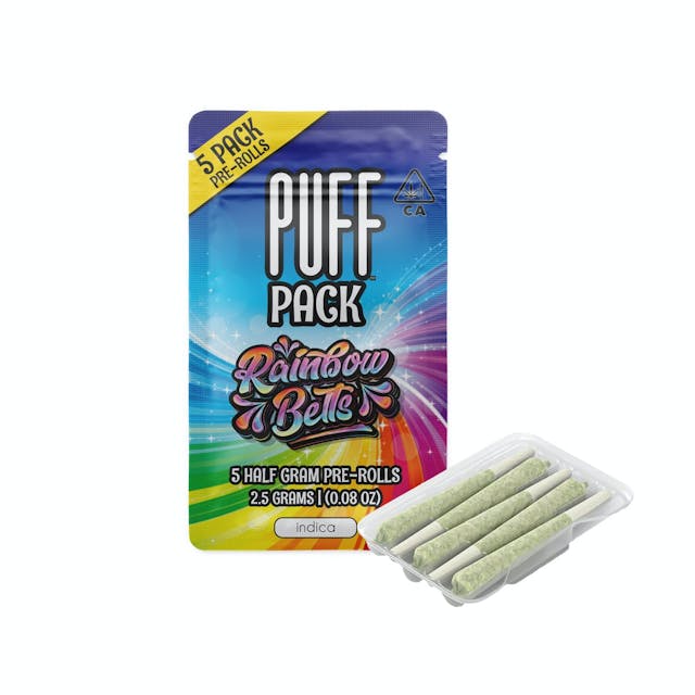 Photograph of product: Rainbow Belts Pre-Roll 5pk 2.5g - 