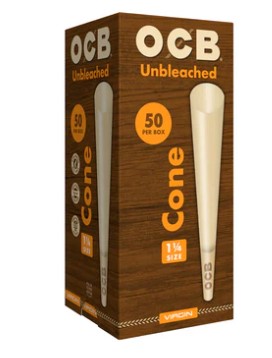 Photograph of product: Paper | OCB | Unbleached 1 1/4 Size Cones [50pk]