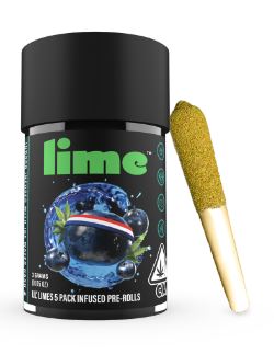 Photograph of product: Blueberry Headband [H] Infused Preroll   Lime