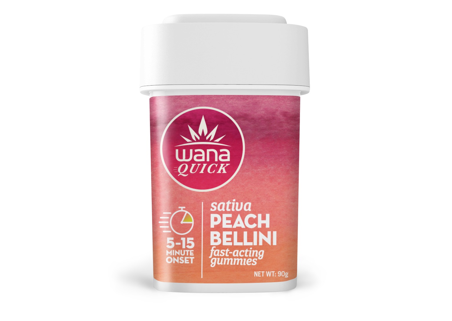 Photograph of product: Quick Peach Bellini Sativa Gummies [10 Pack] | 100mg