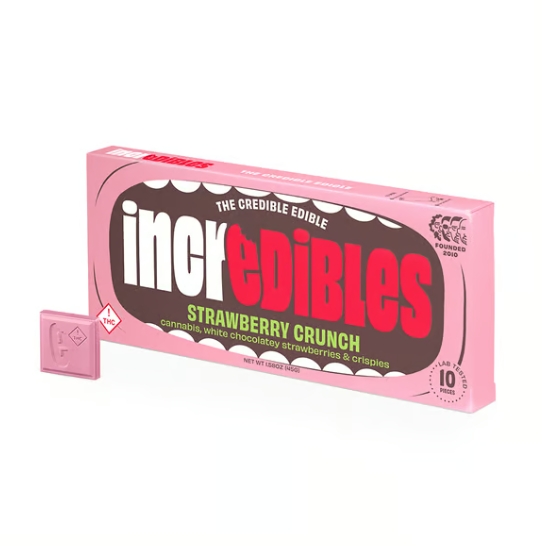 Photograph of product: 100mg Strawberry Crunch Chocolate Bites 10pk
