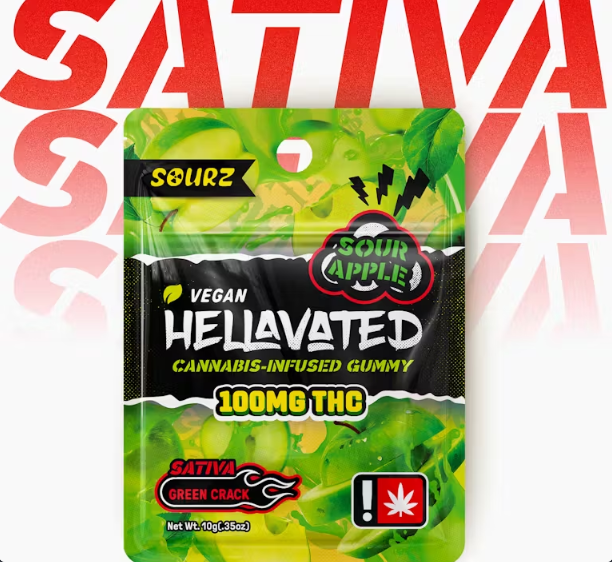 Photograph of product: Hellavated // Sour Apple Gummiez