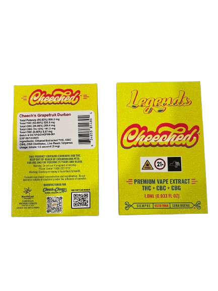 Photograph of product: Cheech - Grapefruit Durban | TH-oui+ CBC+ CBG AIO