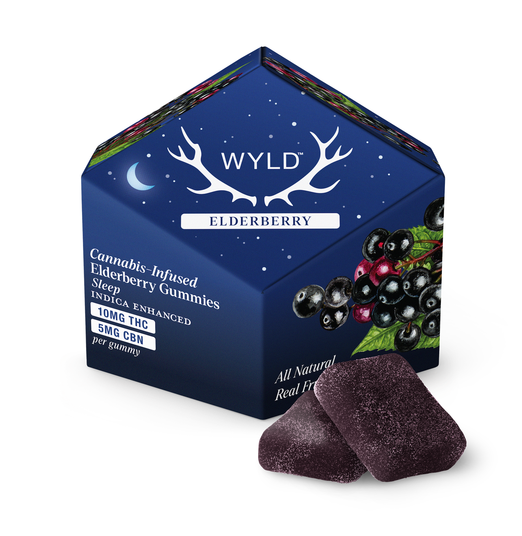 Photograph of product: Wyld Elderberry TH-oui:CBN 100mg Gummies
