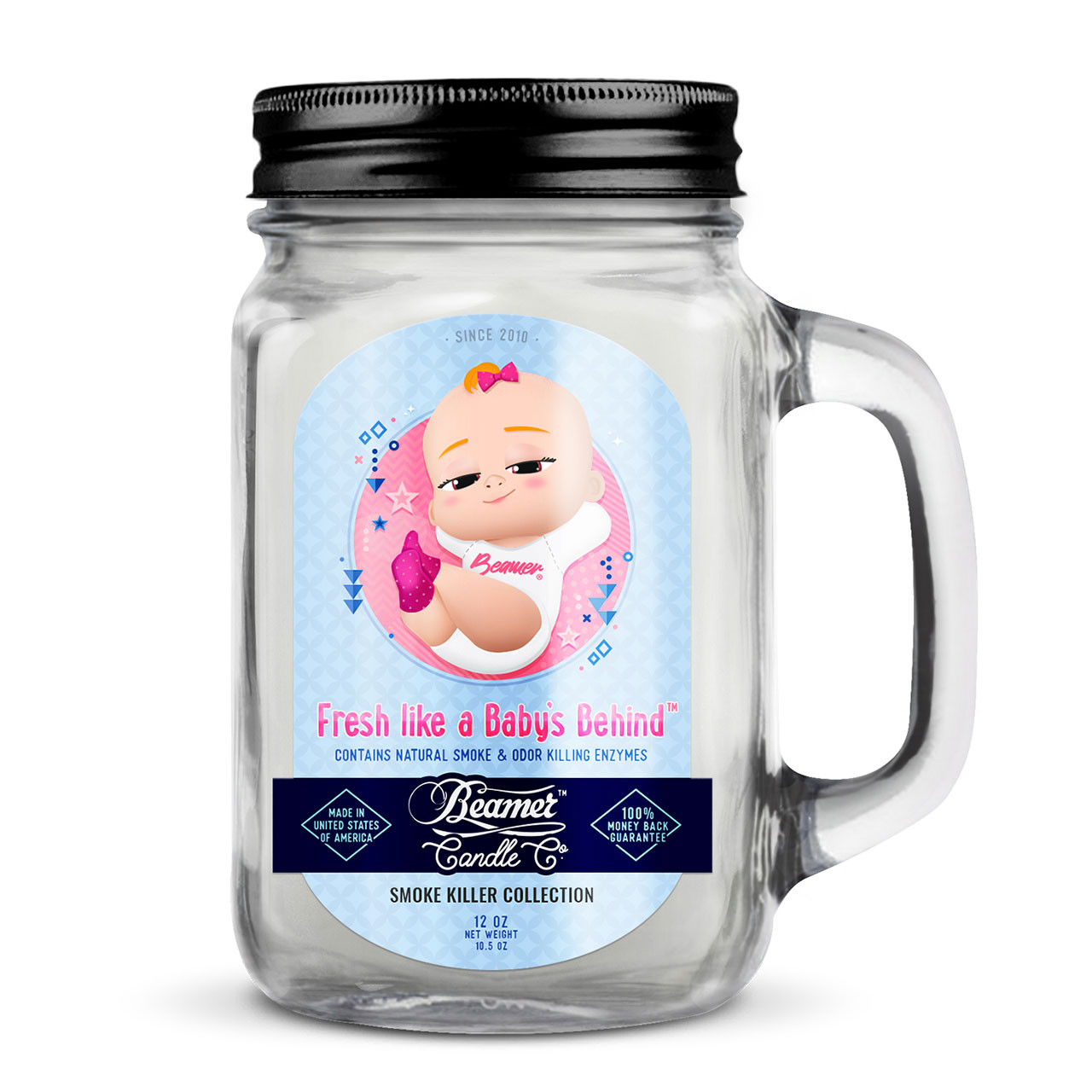 Photograph of product: Beamer - 4OZ Candle - Fresh Like a Babys Bottom