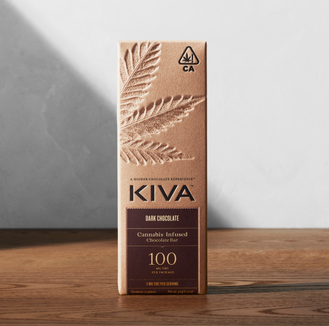 Photograph of product: Dark Chocolate Bar [H] | 100MG Chocolate Bar | Kiva