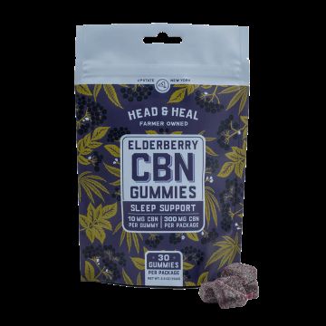 Photograph of product: Head & Heal | Elderberry CBN Gummies | 300MG