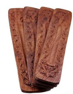 Photograph of product: Carved Floral Wood Incense Burner | 10"