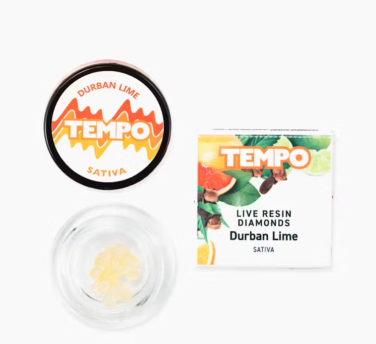 Photograph of product: Durban Lime Live Resin Diamonds