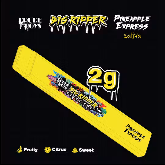 Photograph of product: CRUDE BOYS | PINEAPPLE EXPRESS - (ALL IN ONE BIG RIPPER) Oui'd