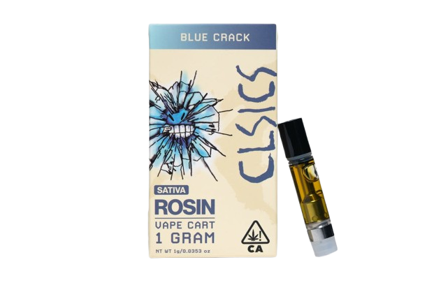 Photograph of product: CLSICS | Blue Crack Live Rosin Cartridge | 1g