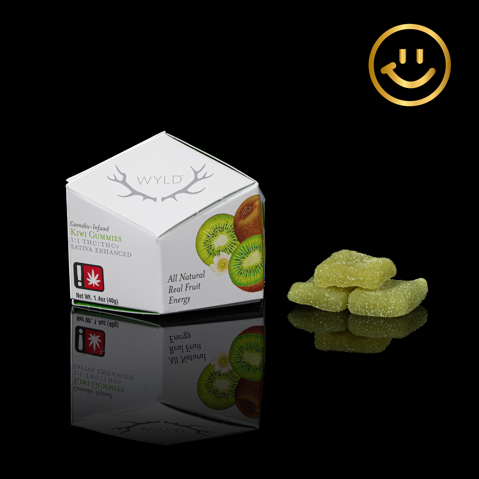 Photograph of product: Wyld | Kiwi gummies TH-oui+ TH-ouiv | 10pcs