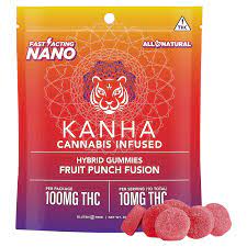 Photograph of product: 10mg Nano Fruit Punch Hybrid Gummies 10pk