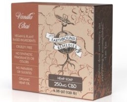 Photograph of product: Earthbound Remedies: Vanilla Chai Full Spectrum 250MG Soap