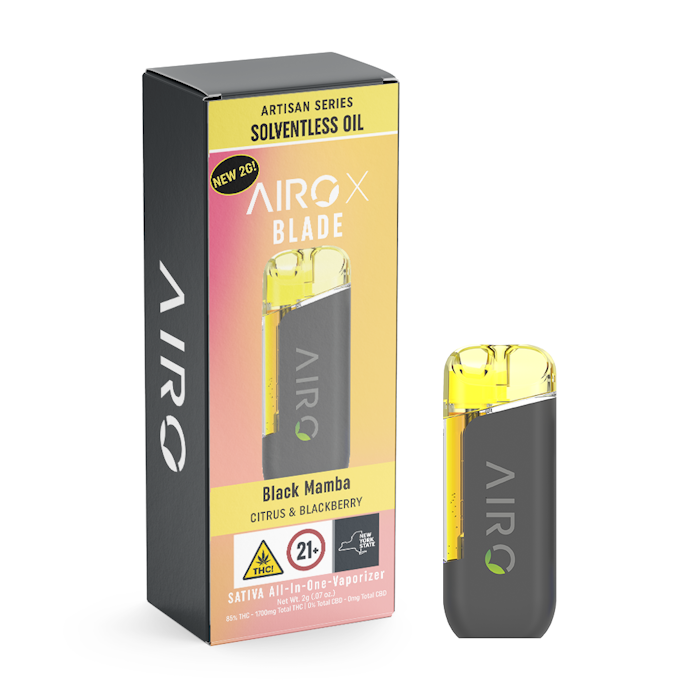 Photograph of product: Black Mamba | AiroX Blade Solventless Vape  | 2g