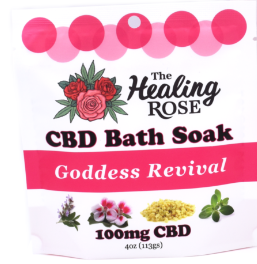 Photograph of product: The Healing Rose CBD Bath Soak - Goddess Revival 4 oz.