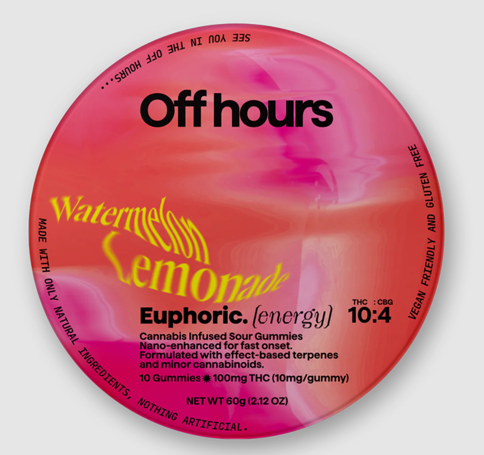 Photograph of product: Watermelon Lemonade Euphoric 10:4 | 100mg 10pk Gummies