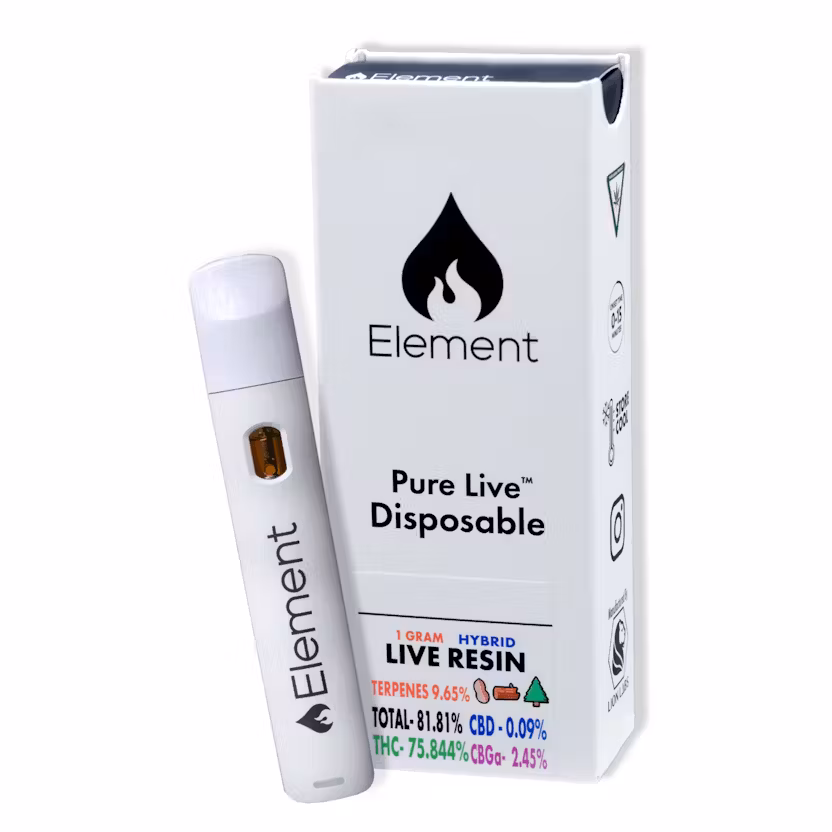 Photograph of product: Element - Live Resin Disposable Vape - (1g) - Oui'd - **TRUTHBAND X JELLY ROLL** (2/$70)