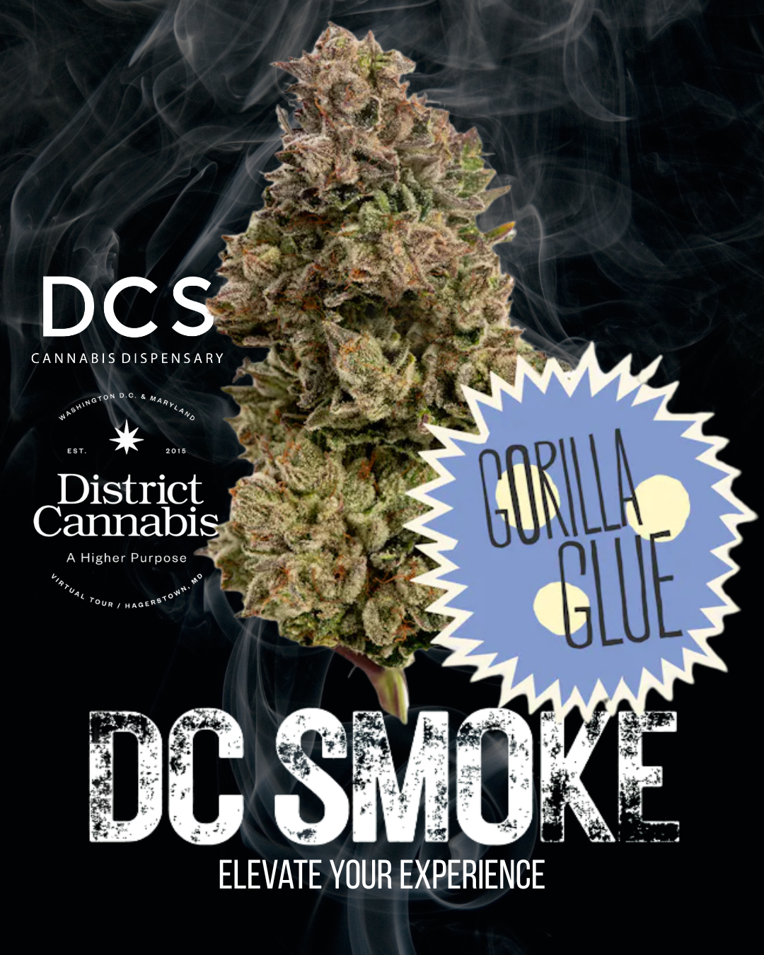 Photograph of product: District Oui'd I Flower I Gorilla Glue #4 I 3.5g