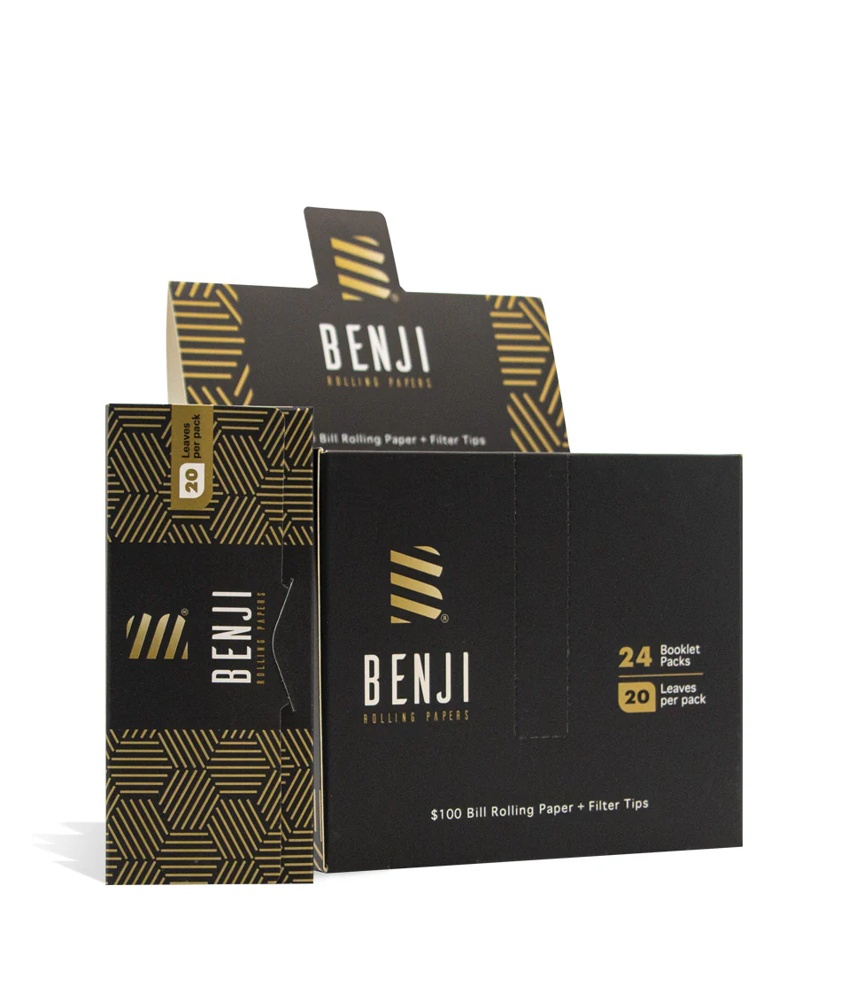 Photograph of product: Benji | $100 Bill Rolling Papers & Tips | King Size