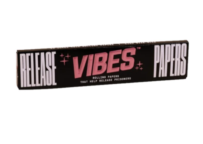 Photograph of product: Vibes |  "Release Papers" King Size Slim | 33 Per Booklet