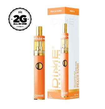 Photograph of product: Peach Kush | 2g All-in-One Disposable - 